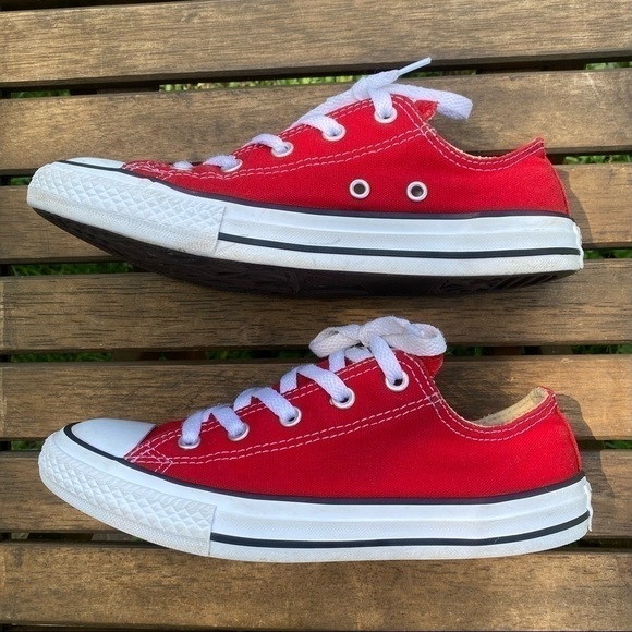 Youth Converse All  Star LowTop Red Size 3 - Picture 5 of 6